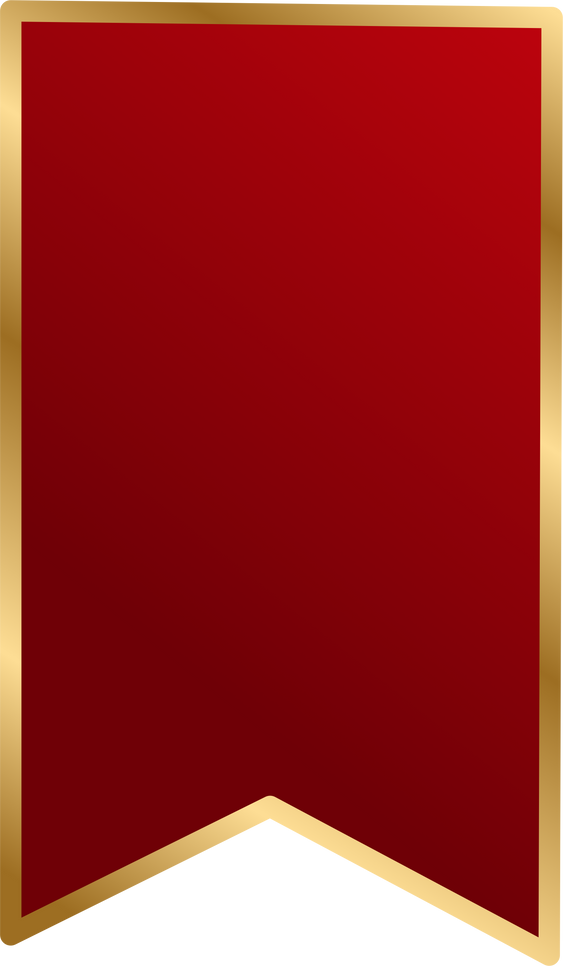 Red gold tag banner